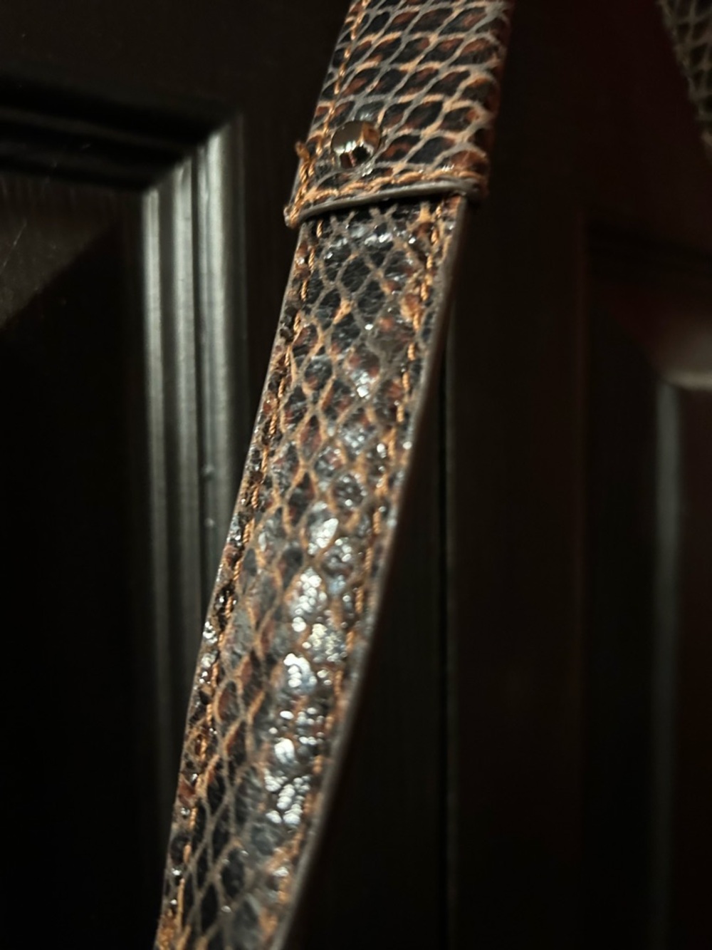 b. makowsky Brown Leather Fringe Shoulder Bag- slight western look - very cute!! - Picture 5 of 6
